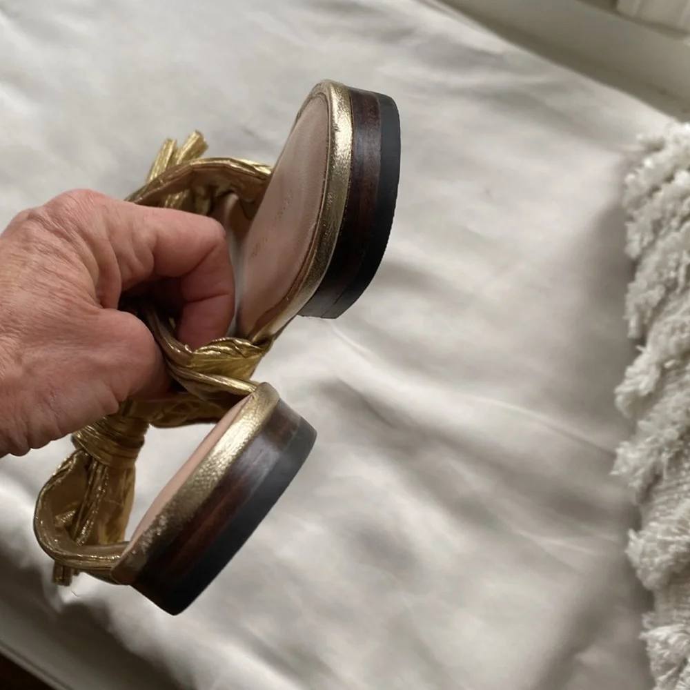 Loeffler Randall Gold Daphne Sandal - Picture 6 of 9